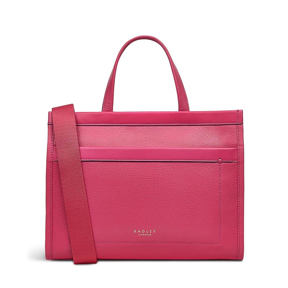 London Alba Place Small Leather Ziptop Satchel Bag, Coulis :)